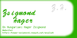 zsigmond hager business card
